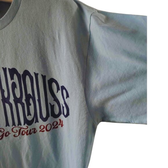 ROBERT PLANT & ALISON KRAUSS 2024 Tour Official Merch. T-Shirt Light Blue Sz L - Picture 6 of 12